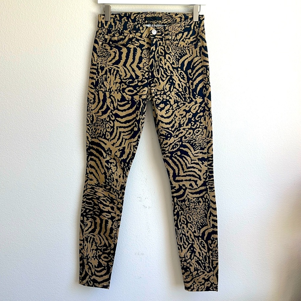 NWOT 7 For All Mankind Tiger Print Skinny Jeans